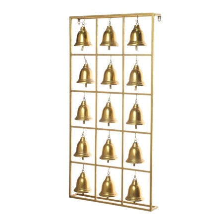 Decor wall metal "bells" 15 bells gold 97x50.5x10 cm-3