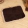 Bath mat with sheepskin, brown 40x30 cm