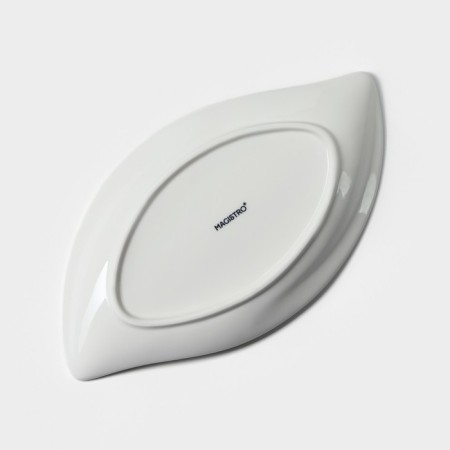 Porcelain dish Magistro "Rook", 27 × 14.5 cm, white color-4