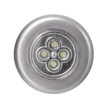 Night Pushlite "Circle" 4 diodes, 3AAA silver 2.5x6.5x6.5 cm Risalux-5
