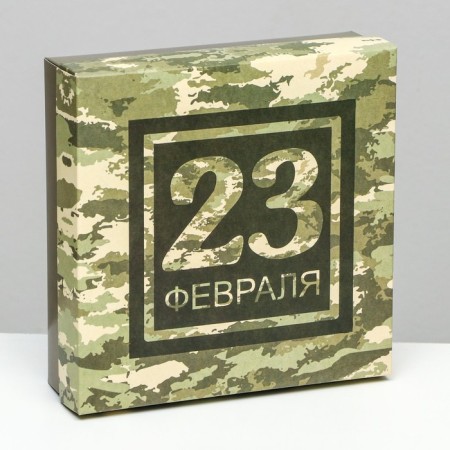 Folding box, "camouflage" 20 x 20 x 6 cm