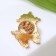 Lama icon cutie, white color in gold