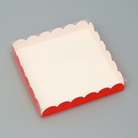 Box for cookies, red, 18 x 18 x 3 cm-1
