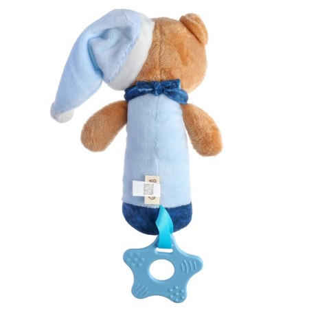 The squeak is a rattle "Bear", with a tear, Mum & Baby-2