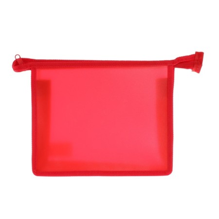 Plastic folder A5, 230 x 190 x 55 mm, lightning from above, calligrata "office", PM-A5-00, 0.5 mm, color, texture "sand", red