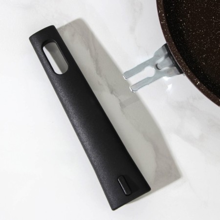 Pan, d = 22 cm, removable handle, anti -stick coating, color coffee marble-4