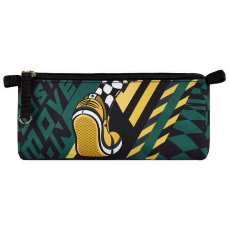 Penal soft, 1 department, 85 x 200 x 65 mm, voluminous, Phoenix "sneakers" black/green 65246-1