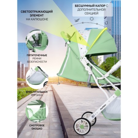 Walking stroller Farfello Comfy Go CG, Colorful White Frame color-2