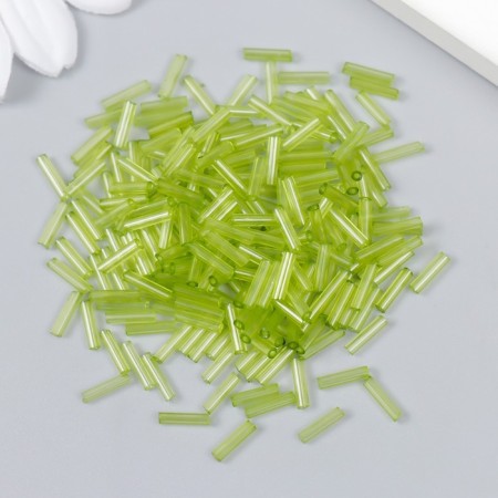 Beads "Zlatka" Glass 10 g, size 3 ", 6 mm, No. 0004 Salad 93" 7853 "7-1