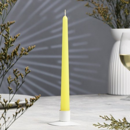 Candle Antique aromatic "peach", 2.3x 24.5 cm, 5 hours, 55 g, yellow