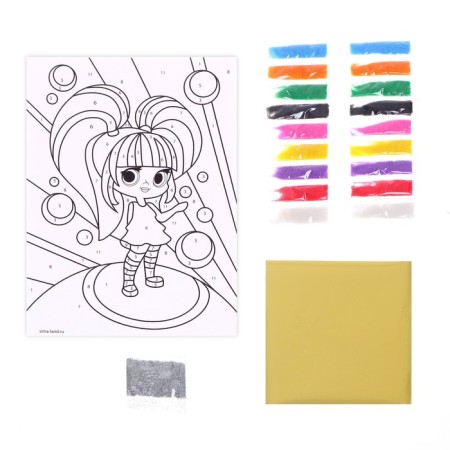 Set for creativity. Shining fresco "Cool girl"-3