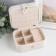 Casket to the leatherette for jewelry "Stygian matte" white 12x10x6.3 cm