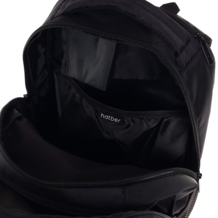 School backpack 42 x 30 x 20 cm, ergonomic back, Hatber sreet "Cosmos", black NRK_75071-6