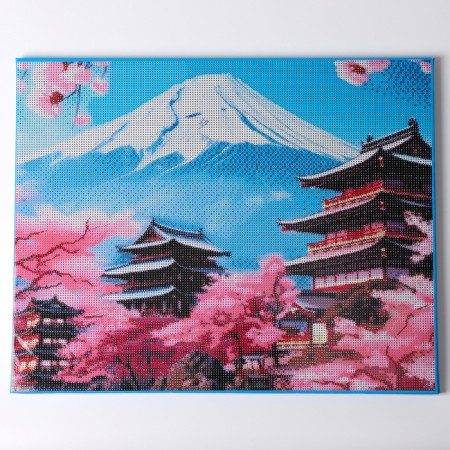 Diamond mosaic with full filling on canvas with a subframe of Japan, 40 x 50 cm-1