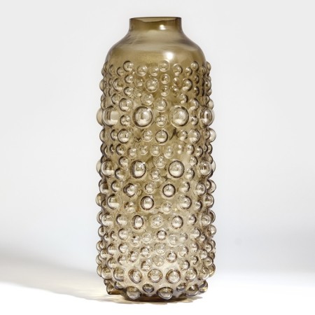 Vase for flowers "Malva" from dark transparent glass 30 x 15 x 15 cm