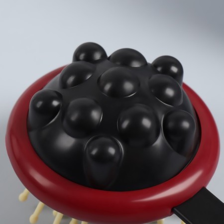 Massager-Cash "Rest", bilateral, universal, 35 × 6 × 8 cm, red/black color-3