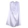 Carnival cloak, satin, white color, length 100 cm