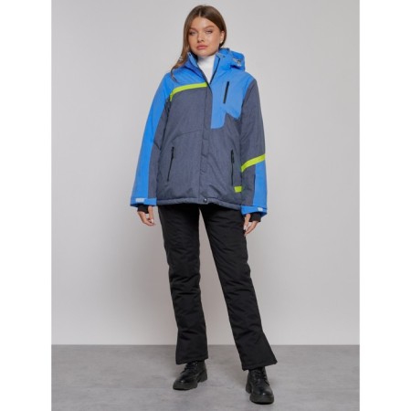 Ski jacket female winter, size 60, blue color-15