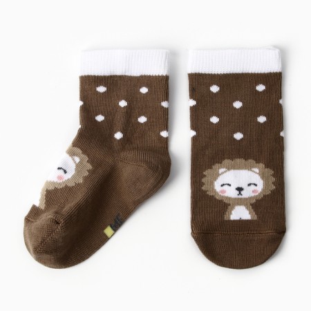 Children's socks, color light gray caramel, size 8-2