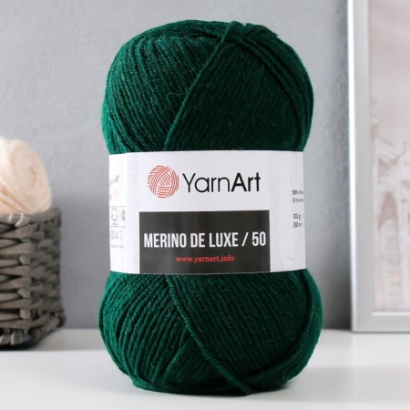 Yarn "Merino de Luxe 50" 50% wool, 50% acrylic 280m/100g (590 T. Zelleni)