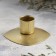 Square Square Metal for one candle, 7x3 cm, gold