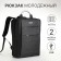 City backpack on a zipper, 2 pockets, with USB, black color