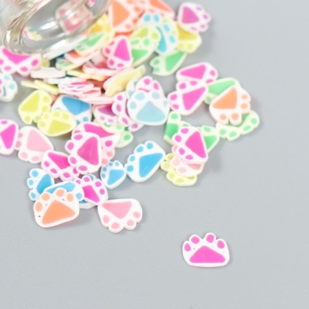 Decor for creativity plastic "Multi -colored paws" set 8 grams 5x2x2 cm-2