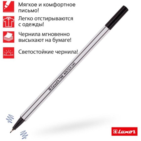 Capillary pen Luxor Fine Writer, node 0.8 mm, black ink black-1