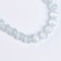 Beads made of natural stone "Cat Eye" set of 50 pcs., 1pc. - 8 mm, white