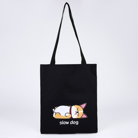 Bag Schoper Slow Dog, 35x0.5x40 cm, Department without lightning, without lining, black-5