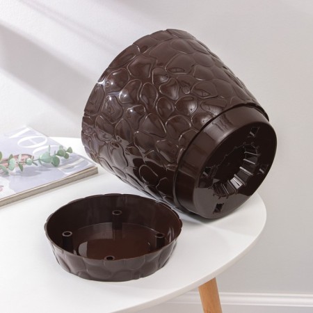 Pot with the pallet "pebbles", 8 l, chocolate color-2