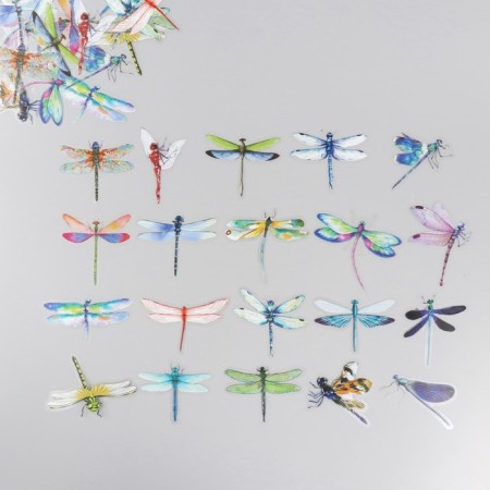 Stickers for creativity PLC PVC "Dragonfly" set 40 pcs 9x10.5 cm