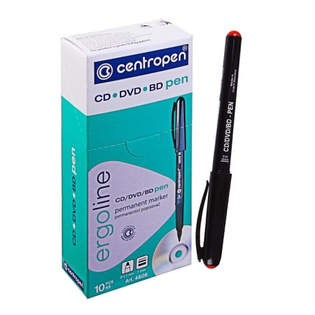 Marker for CD/DVD 2.5 mm Centropen 4606, line 1 mm, red color