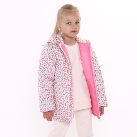 Jacket for girls, milk/paints, height 116-122 cm-4
