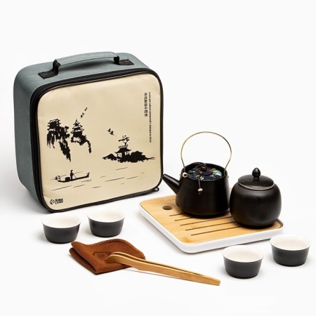 A set for a tea ceremony 10 items, 4 people, a cup 40 ml, a kettle 200 ml-9