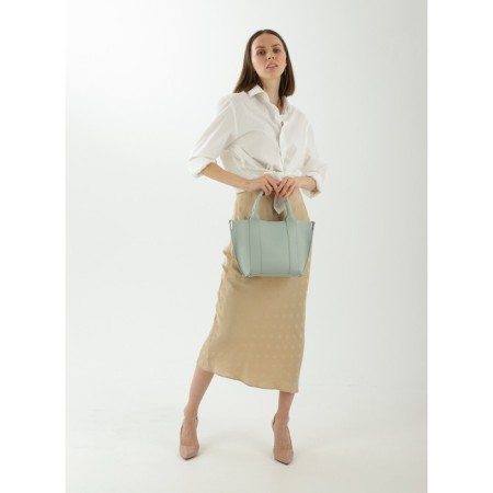 Bag Female Tout with zipper, green color-3