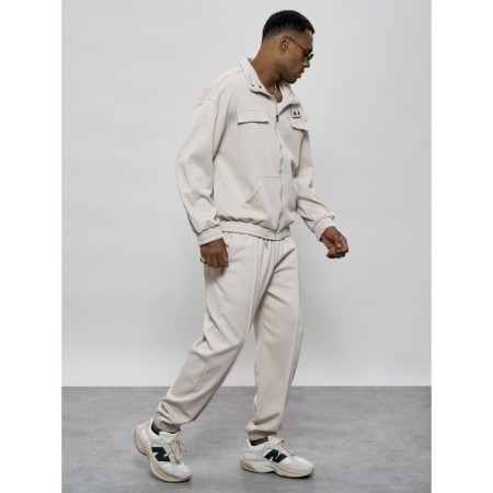 Sports suit men's, size 50, beige color-4