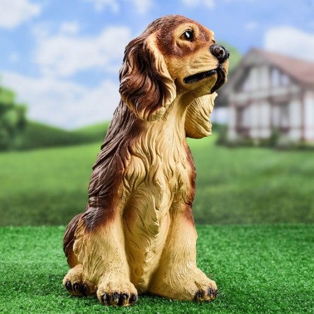 Garden figure "dog spaniel" red "red, 35x25cm-1