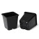 Pot for seedlings, 1 l, d = 11 cm, h = 12 cm, black