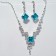 Set 2 objects: earrings, necklace "Light flirting", rhombics, color mix, 45 cm