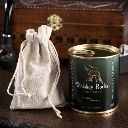 A set of stones for whiskey "Bull", in a tin can, 9 pcs.-1