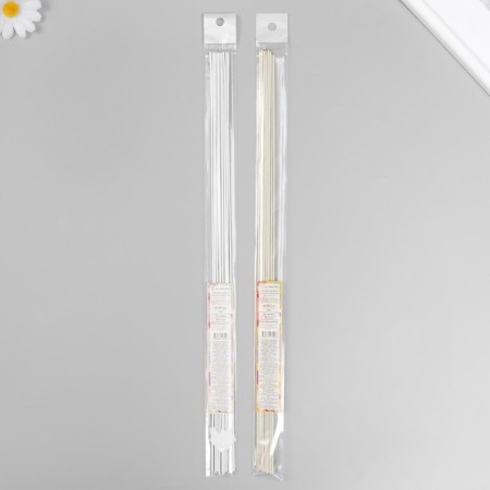 Wire for creativity "Blumentag" 1.6 mm, 12 pcs, 40 cm, in a plastic braid, white-2
