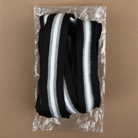 Braid knitted lamps 40 mm, 9.1 ± 0.5 m, black/silver/white color-3
