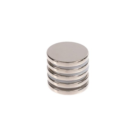 REXANT neodymium magnet, disc 15x2 mm, grip 2.3 kg, 5 pcs.