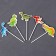 A set for decorating the cake "Dinosaurus", in a set of 5 pcs.