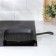 Pan grill Cast iron shade "Square", 23 × 23 cm, with a drain and a pen, black color