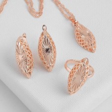 Set 3 objects: earrings, pendant, dimensionless 