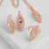 Set 3 objects: earrings, pendant, dimensionless "Edel" ellipse carved, color gold, 45 cm