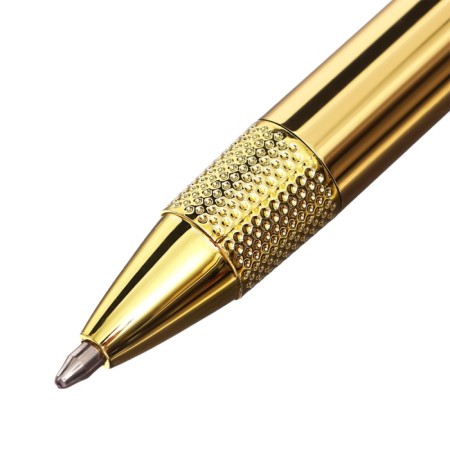Handle Gift ball in the leatherette case rotary style corps gold-2