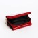 Women's wallet on the button, burgundy color